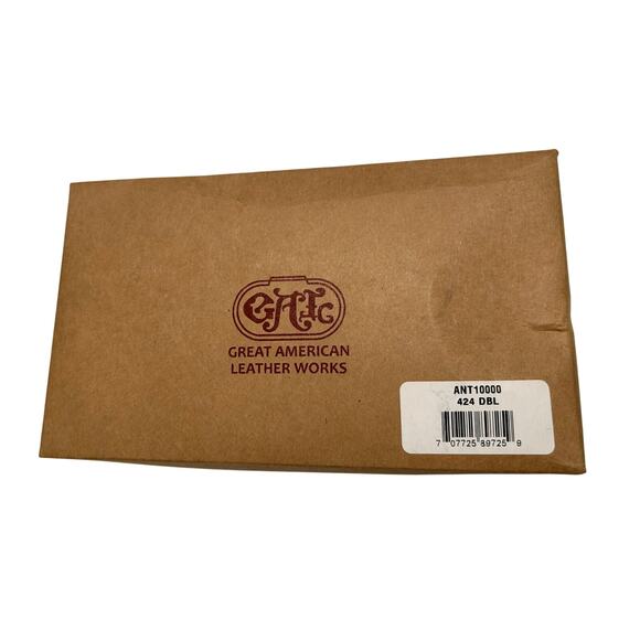 Great American Leather Works Women's Gray RFID Clutch Wallet Checkbook - Picture 6 of 7